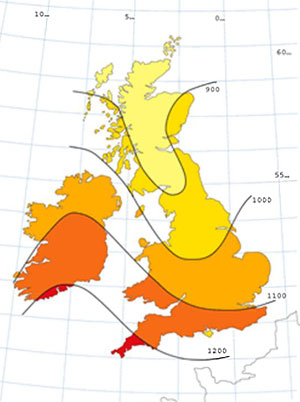 Irradiation map